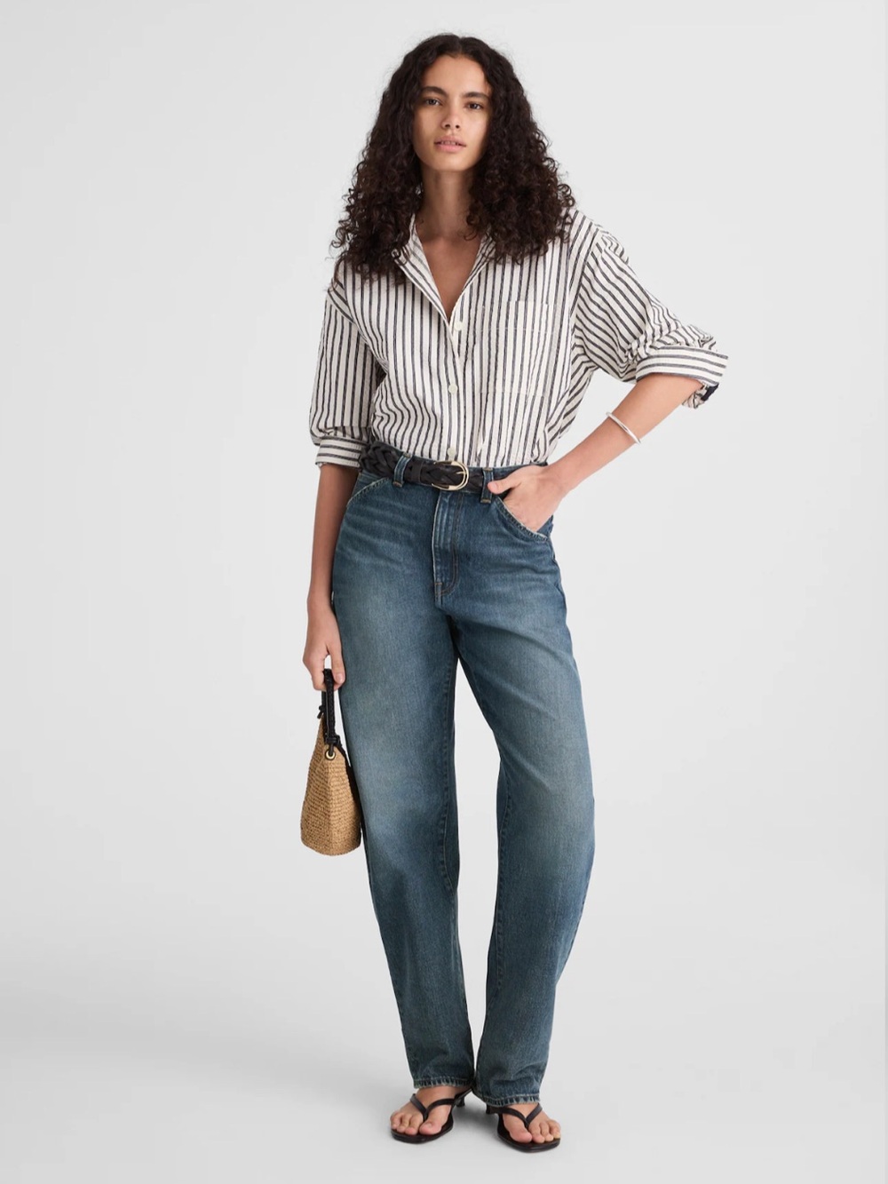 Madewell Balloon Jean in Greendale wash